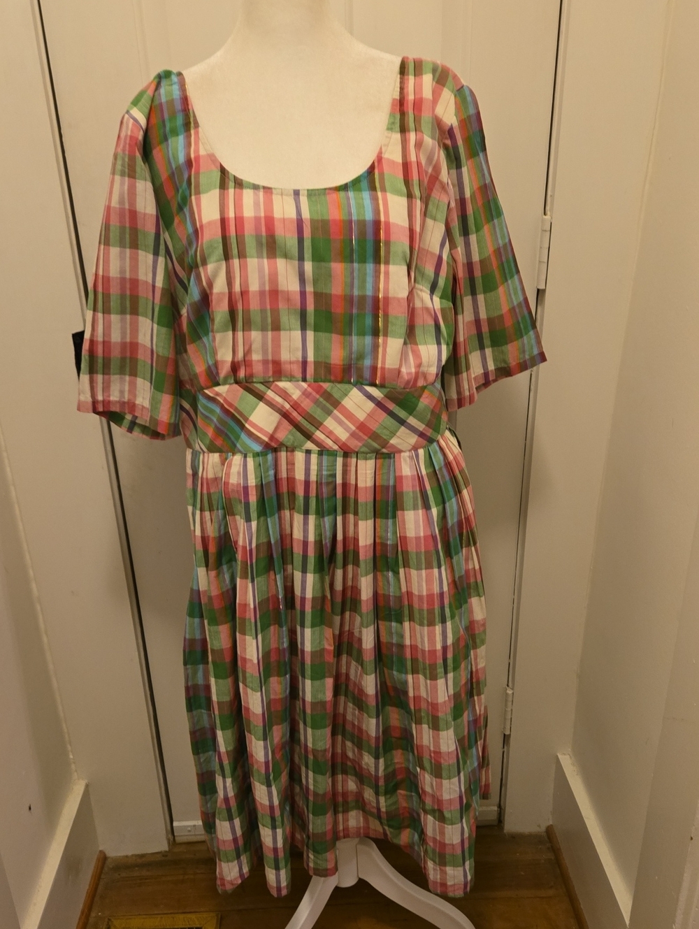 eshakti Plaid Cotton Dress Size 16W